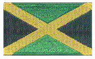 Midsize Flag Patch of Jamaica - 1½x2½" embroidered Midsize Flag Patch of Jamaica.<BR>Combines with our other Midsize Flag Patches for discounts.