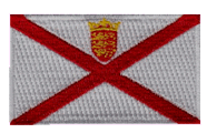 Midsize Flag Patch of Jersey - 1½x2½" embroidered Midsize Flag Patch of Jersey.<BR>Combines with our other Midsize Flag Patches for discounts.