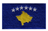 Midsize Flag Patch of Kosovo - 1½x2½" embroidered Midsize Flag Patch of Kosovo.<BR>Combines with our other Midsize Flag Patches for discounts.