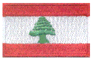 Midsize Flag Patch of Lebanon - 1½x2½" embroidered Midsize Flag Patch of Lebanon.<BR>Combines with our other Midsize Flag Patches for discounts.