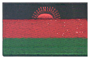 Midsize Flag Patch of Malawi - 1½x2½" embroidered Midsize Flag Patch of Malawi.<BR>Combines with our other Midsize Flag Patches for discounts.