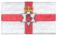 Midsize Flag Patch of Northern Ireland (Ulster Banner) - 1½x2½" embroidered Midsize Flag Patch of Northern Ireland (Ulster Banner).<BR>Combines with our other Midsize Flag Patches for discounts.