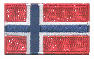 Midsize Flag Patch of Norway - 1½x2½" embroidered Midsize Flag Patch of Norway.<BR>Combines with our other Midsize Flag Patches for discounts.