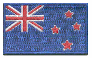 Midsize Flag Patch of New Zealand - 1½x2½" embroidered Midsize Flag Patch of New Zealand.<BR>Combines with our other Midsize Flag Patches for discounts.