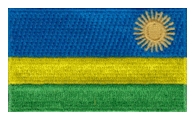 Midsize Flag Patch of Rwanda - 1½x2½" embroidered Midsize Flag Patch of Rwanda.<BR>Combines with our other Midsize Flag Patches for discounts.