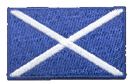 Midsize Flag Patch of Scotland - Cross - 1½x2½" embroidered Midsize Flag Patch of Scotland - St Andrew's Cross.<BR>Combines with our other Midsize Flag Patches for discounts.