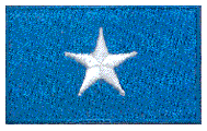 Midsize Flag Patch of Somalia - 1½x2½" embroidered Midsize Flag Patch of Somalia.<BR>Combines with our other Midsize Flag Patches for discounts.