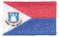 Midsize Flag Patch of St Maarten - 1½x2½" embroidered Midsize Flag Patch of St Maarten.<BR>Combines with our other Midsize Flag Patches for discounts.