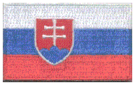 Midsize Flag Patch of Slovak Republic - 1½x2½" embroidered Midsize Flag Patch of the Slovak Republic.<BR>Combines with our other Midsize Flag Patches for discounts.
