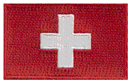 Midsize Flag Patch of Switzerland - RECTANGLE - 1½x2½" embroidered Midsize Flag Patch of Switzerland - RECTANGLE.<BR>Combines with our other Midsize Flag Patches for discounts.