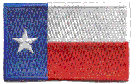 Midsize Flag Patch of State of Texas - 1½x2½" embroidered Midsize Flag Patch of the State of Texas.<BR>Combines with our other Midsize Flag Patches for discounts.