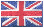 Midsize Flag Patch of United Kingdom - 1½x2½" embroidered Midsize Flag Patch of the United Kingdom.<BR>Combines with our other Midsize Flag Patches for discounts.