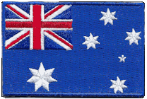 Mezzo Flag Patch of Australia  - 2x3" embroidered Mezzo Flag Patch of Australia.<BR>Combines with our other Mezzo Flag Patches for discounts.