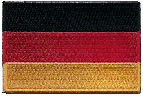 Mezzo Flag Patch of Germany - 2x3" embroidered Mezzo Flag Patch of Germany .<BR>Combines with our other Mezzo Flag Patches for discounts.