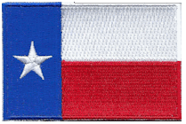 Mezzo Flag Patch of State of Texas - 2x3" embroidered Mezzo Flag Patch of State of Texas .<BR>Combines with our other State Mezzo Flag Patches for discounts.