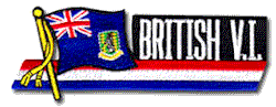 Cut-Out Flag Patch of British Virgin Islands - 1¾x4¾" embroidered Cut-Out Flag Patch of British Virgin Islands.<BR>Combines with our other Cut-Out Flag Patches for discounts.