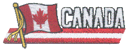 Cut-Out Flag Patch of Canada - 1¾x4¾" embroidered Cut-Out Flag Patch of Canada.<BR>Combines with our other Cut-Out Flag Patches for discounts.