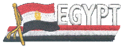 Cut-Out Flag Patch of Egypt - 1¾x4¾" embroidered Cut-Out Flag Patch of Egypt.<BR>Combines with our other Cut-Out Flag Patches for discounts.