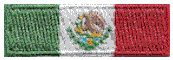 Cap Strap Flag Patch of Mexico - ½x1&#8541;" embroidered Cap Strap Flag Patch of Mexico.<BR><BR><I>Combines with our other Cap Strap Flag Patches for discounts.</I>