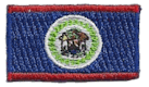 Micro Flag Patch of Belize - ¾x1⅜" embroidered Micro Flag Patch of Belize.<BR><BR><I>Combines with our other Micro Flag Patches for discounts.</I>