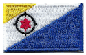 Micro Flag Patch of Bonaire - ¾x1⅜" embroidered Micro Flag Patch of Bonaire.<BR><BR><I>Combines with our other Micro Flag Patches for discounts.</I>