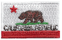 Micro Flag Patch of State of California - ¾x1⅜" embroidered Micro Flag Patch of the State of California.<BR><BR><I>Combines with our other Micro Flag Patches for discounts.</I>