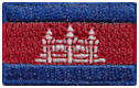 Micro Flag Patch of Cambodia - ¾x1⅜" embroidered Micro Flag Patch of Cambodia.<BR><BR><I>Combines with our other Micro Flag Patches for discounts.</I>