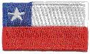 Micro Flag Patch of Chile - ¾x1⅜" embroidered Micro Flag Patch of Chile.<BR><BR><I>Combines with our other Micro Flag Patches for discounts.</I>