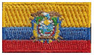 Micro Flag Patch of Ecuador - ¾x1⅜" embroidered Micro Flag Patch of Ecuador.<BR><BR><I>Combines with our other Micro Flag Patches for discounts.</I>