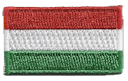 Micro Flag Patch of Hungary - ¾x1⅜" embroidered Micro Flag Patch of Hungary.<BR><BR><I>Combines with our other Micro Flag Patches for discounts.</I>