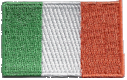 Micro Flag Patch of Ireland - ¾x1⅜" embroidered Micro Flag Patch of Ireland.<BR><BR><I>Combines with our other Micro Flag Patches for discounts.</I>