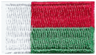 Micro Flag Patch of Madagascar - ¾x1⅜" embroidered Micro Flag Patch of Madagascar.<BR><BR><I>Combines with our other Micro Flag Patches for discounts.</I>