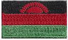 Micro Flag Patch of Malawi - ¾x1⅜" embroidered Micro Flag Patch of Malawi.<BR><BR><I>Combines with our other Micro Flag Patches for discounts.</I>