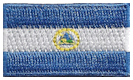 Micro Flag Patch of Nicaragua - ¾x1⅜" embroidered Micro Flag Patch of Nicaragua.<BR><BR><I>Combines with our other Micro Flag Patches for discounts.</I>