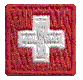 Micro Flag Patch of Switzerland - SQUARE - ¾x¾" embroidered Micro Flag Patch of Switzerland - SQUARE.<BR><BR><I>Combines with our other Micro Flag Patches for discounts.</I>