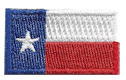 Micro Flag Patch of State of Texas - ¾x1⅜" embroidered Micro Flag Patch of State of Texas.<BR><BR><I>Combines with our other Micro Flag Patches for discounts.</I>