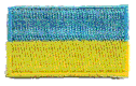 Micro Flag Patch of Ukraine - ¾x1⅜" embroidered Micro Flag Patch of Ukraine.<BR><BR><I>Combines with our other Micro Flag Patches for discounts.</I>