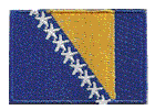 Mini Flag Patch of Bosnia - 1¼x1¾"  embroidered Mini Flag Patch of Bosnia.<BR>Combines with our other Mini Flag Patches for discounts.