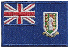 Mini Flag Patch of British Virgin Islands - 1¼x1¾"  embroidered Mini Flag Patch of British Virgin Islands.<BR>Combines with our other Mini Flag Patches for discounts.