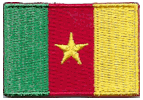 Mini Flag Patch of Cameroon - 1¼x1¾"  embroidered Mini Flag Patch of Cameroon.<BR>Combines with our other Mini Flag Patches for discounts.