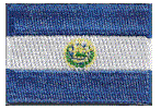 Mini Flag Patch of El Salvador - 1¼x1¾"  embroidered Mini Flag Patch of El SalvaEGY.<BR>Combines with our other Mini Flag Patches for discounts.