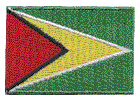 Mini Flag Patch of Guyana - 1¼x1¾"  embroidered Mini Flag Patch of Guyana.<BR>Combines with our other Mini Flag Patches for discounts.