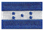 Mini Flag Patch of Honduras - 3x4.5cm embroidered Mini Flag Patch of Honduras.<BR>Combines with our other Mini Flag Patches for discounts.