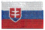 Mini Flag Patch of Slovak Republic - 1¼x1¾"  embroidered Mini Flag Patch of the Slovak Republic.<BR>Combines with our other Mini Flag Patches for discounts.