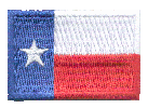 Mini Flag Patch of State of Texas - 1¼x1¾"  embroidered Mini Flag Patch of the State of Texas.<BR>Combines with our other Mini Flag Patches for discounts.