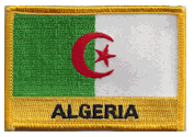 Named Flag Patch of Algeria - 2¼x3¼" embroidered Named Flag Patch of Algeria.<BR>Combines with our other Named Flag Patches for discounts.
