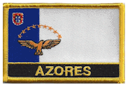 Named Flag Patch of Azores - 2¼x3¼" embroidered Named Flag Patch of Azores.<BR>Combines with our other Named Flag Patches for discounts.