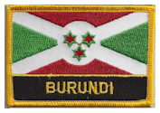 Named Flag Patch of Burundi - 2¼x3¼" embroidered Named Flag Patch of Burundi.<BR>Combines with our other Named Flag Patches for discounts.