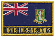 Named Flag Patch of British Virgin Islands - 2¼x3¼" embroidered Named Flag Patch of British Virgin Islands.<BR>Combines with our other Named Flag Patches for discounts.
