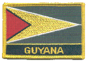 Named Flag Patch of Guyana - 2¼x3¼" embroidered Named Flag Patch of Guyana.<BR>Combines with our other Named Flag Patches for discounts.